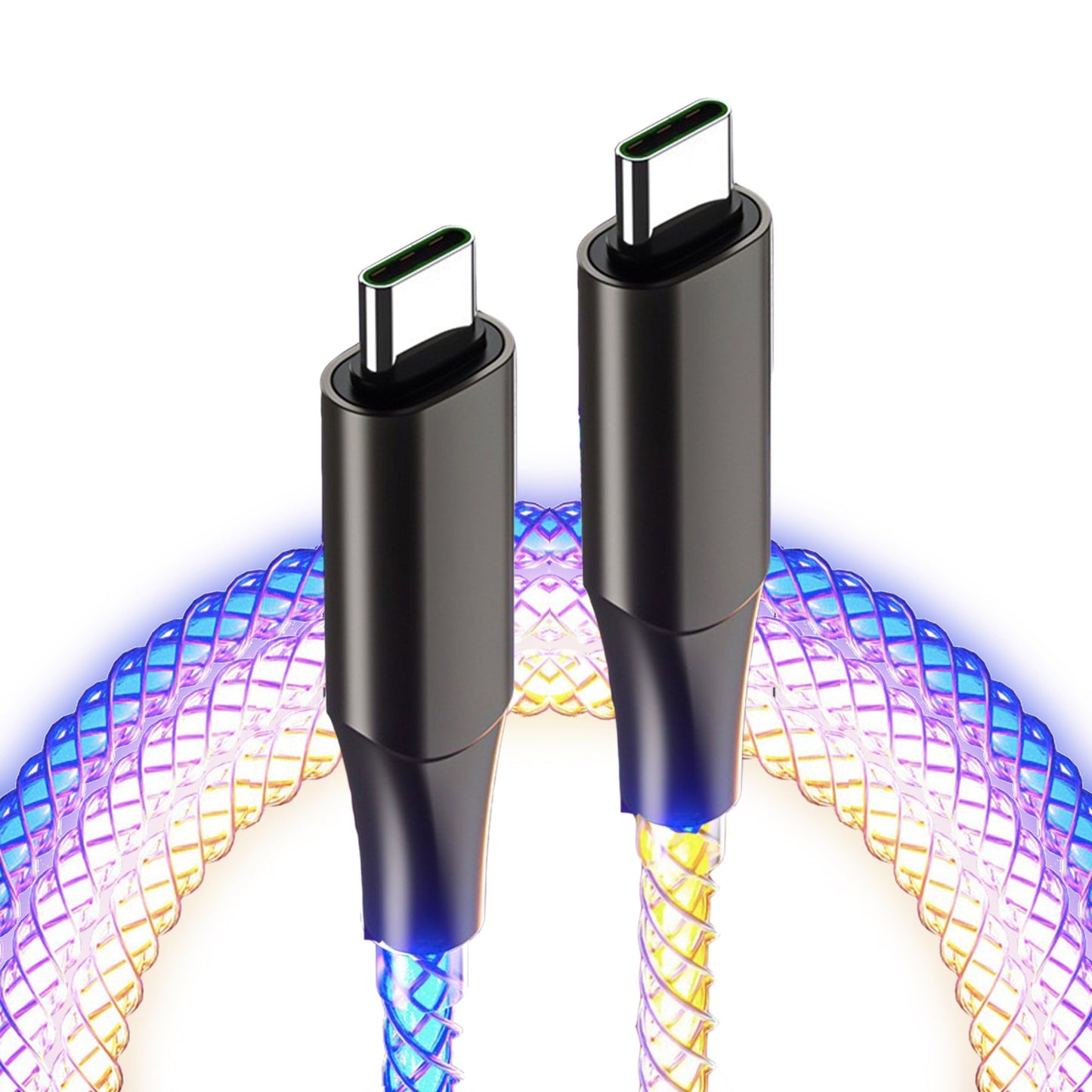 Cable de carga LED brillante de 100 W (USBC a USBC) 